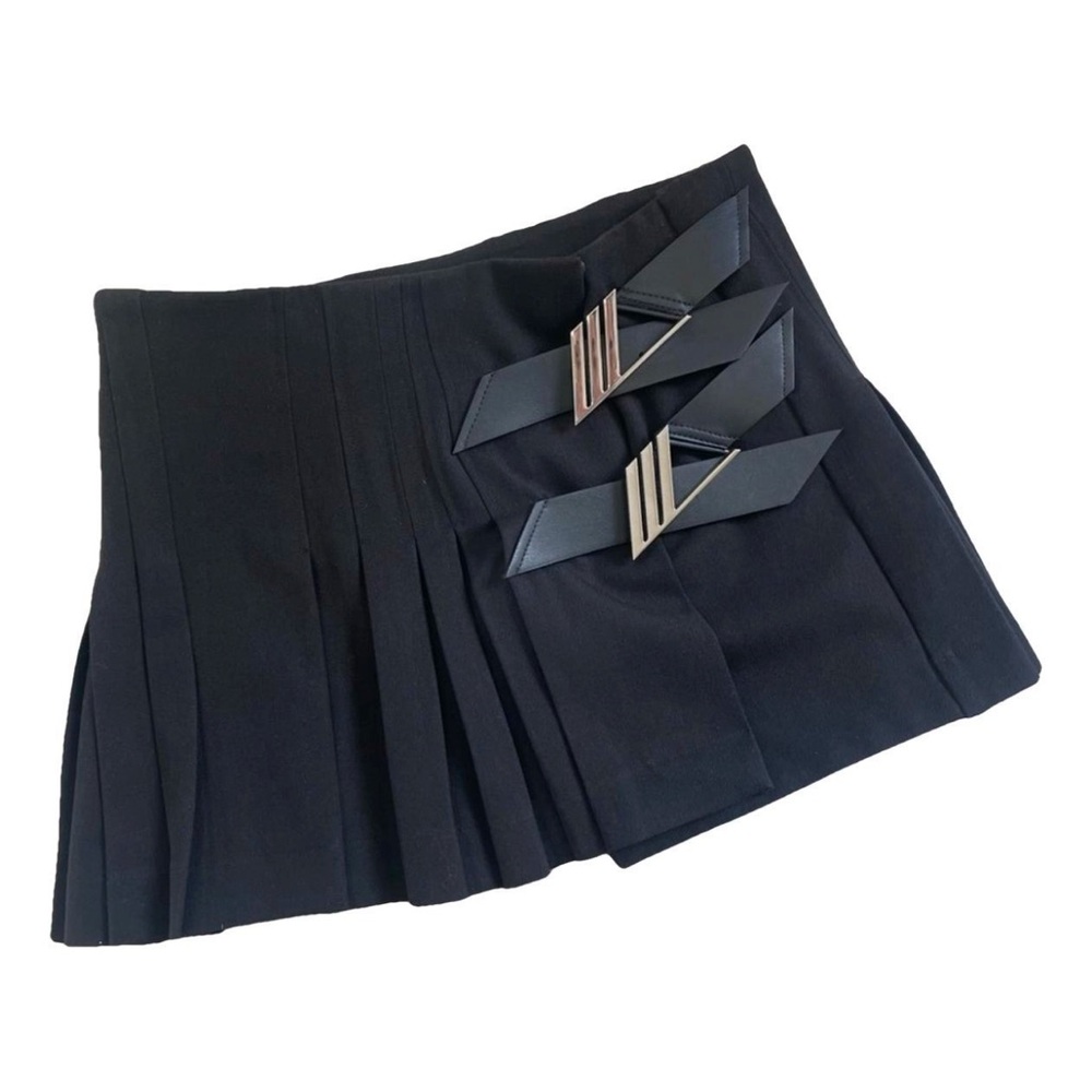 The Attico Black Pleated Skirt